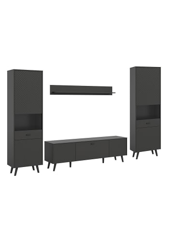 ebuy24 Wandregal Linea Grau 331 x 40 cm