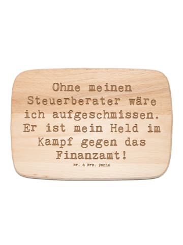 Mr. & Mrs. Panda Schneidbrett Spruch Steuerberater Held mit Spruch in Transparent