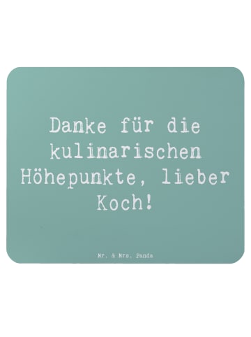 Mr. & Mrs. Panda Mauspad Spruch Koch Dankeschön mit Spruch in Meeresbrise