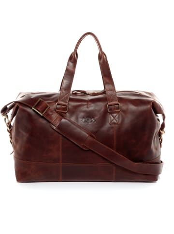 SID & VAIN Leder-Reisetasche Leder Weekender Unisex YALE in braun