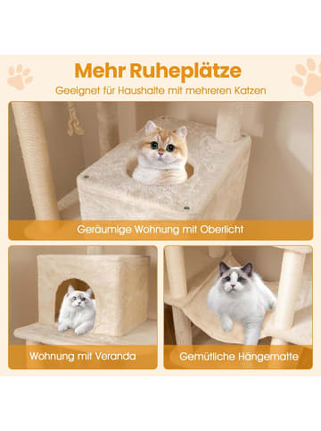 COSTWAY Kratzbaum XXL 205 cm hoch in Beige