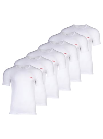 HUGO T-Shirt 6er Pack in Weiß