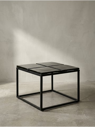 KADIMA DESIGN Couchtisch Glas Metall 58x58x43,5 cm Sofatisch , Design