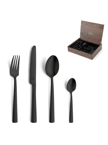 Amefa 24-tlg. Besteckset VENTURA in schwarz