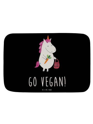 Mr. & Mrs. Panda Badteppich Einhorn Vegan mit Spruch in Schwarz