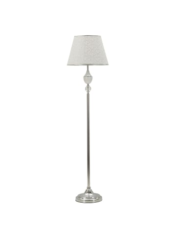 Mauro Ferretti Stehlampe aus Metall und Stoff in Silber und Weiß