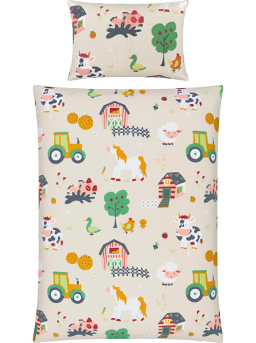 REDBEST Flanell Kinder-Bettwäsche in beige