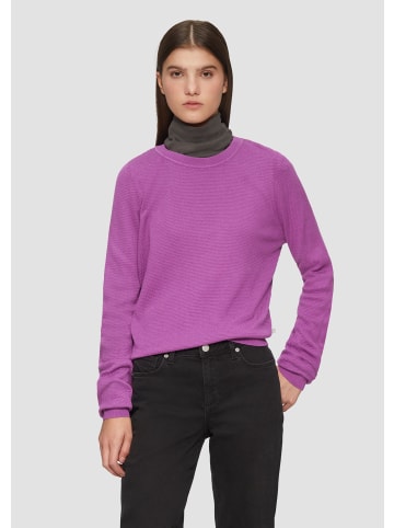 QS Strickpullover langarm in Lila