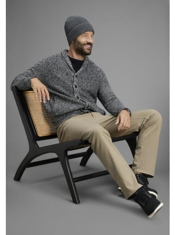 Man's World Strickjacke in schwarz melange