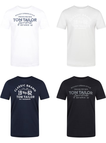 Tom Tailor T-Shirt Tom Tailor 4er Pack in Mehrfarbig