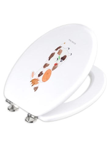 Mr. & Mrs. Panda klo deckel Kuh ohne Spruch in Weiß