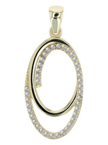 Adeliás Damen Anhänger aus 333 Gold mit Zirkonia in gold