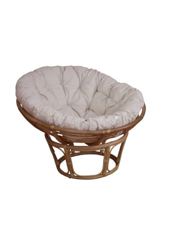 möbel-direkt Papasansessel, Durchmesser 100 cm Sessel mit Kissen in beige