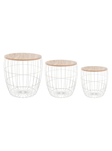 Atmosphera Créateur d'intérieur Kaffeetische, 3er-Set in weiß