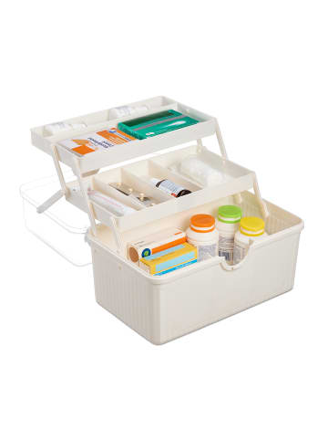 relaxdays Apothekenbox in Weiß