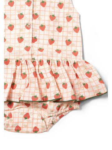 Little Green Radicals Ruffle Romper in Cream