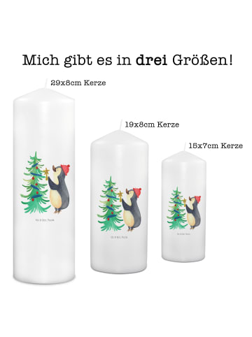 Mr. & Mrs. Panda Kerze Pinguin Weihnachtsbaum ohne Spruch in Weiß