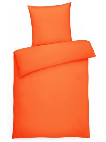 Carpe Sonno Mako-Satin Bettwäsche-Set in Orange