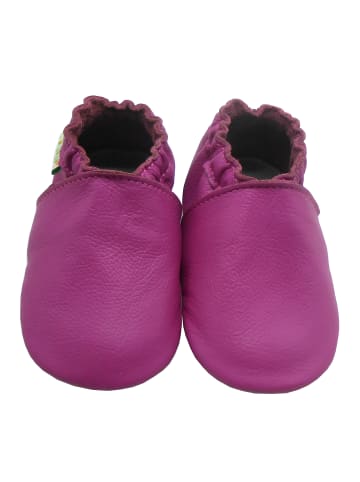 Yalion Leder-Krabbelschuhe in Lila