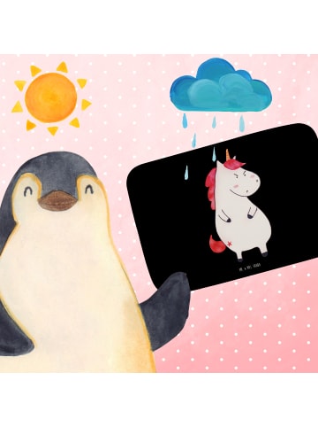 Mr. & Mrs. Panda duschmatte Einhorn Wut ohne Spruch in Schwarz