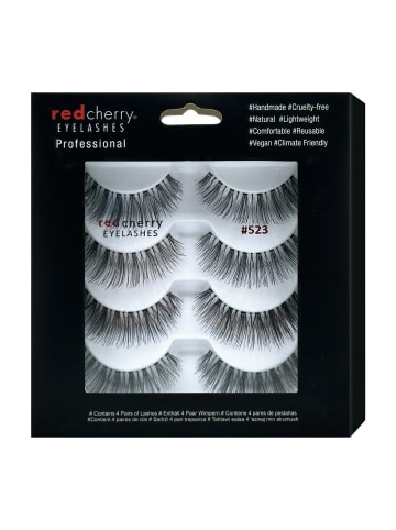 Red Cherry Eyelashes Bandwimpern 523 - 4 Pairs in Schwarz