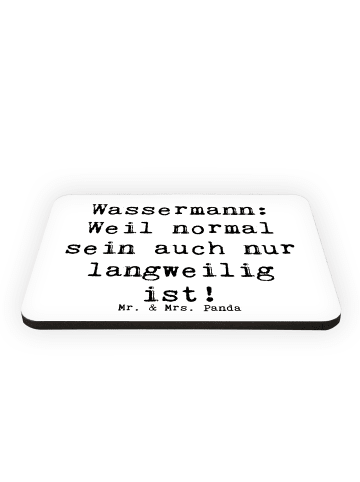 Mr. & Mrs. Panda Kühlschrankmagnet Spruch Wassermann Unikat mit ... in Weiß