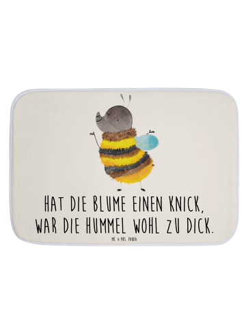 Mr. & Mrs. Panda Badvorleger Hummel flauschig mit Spruch in Weiß