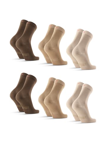 DANISH ENDURANCE Socken Bamboo Crew in sand beige brown