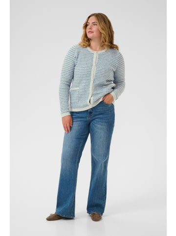 KAFFE curve Strickjacke KCelanna Regular fit in Light GreyM/Windward Structure