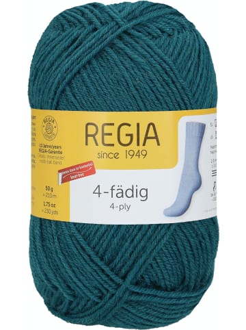 Regia Handstrickgarne 4-fädig Uni, 50g in Petrol