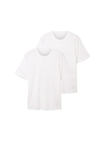 Tom Tailor Rundhals T-Shirt für Herren in weiß