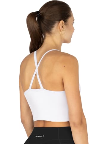 Circle Five Sporttop mit integriertem BH mit leichter Stützkraft in Weiß