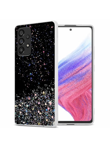 cadorabo Hülle für Samsung Galaxy A53 5G Glitter in Schwarz mit Glitter