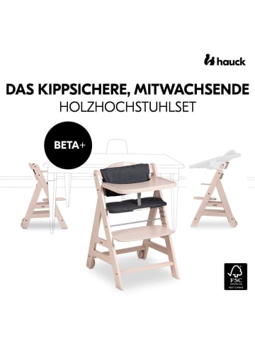 Hauck Beta Plus Whitewashed 5-tlg. Newborn Set in beige,rosa