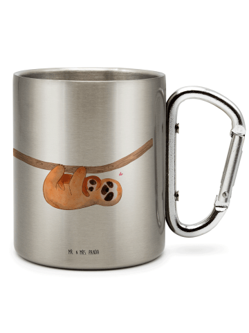 Mr. & Mrs. Panda Tasse Faultier Kind ohne Spruch in Silber
