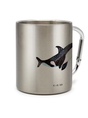 Mr. & Mrs. Panda Thermotasse Orca ohne Spruch in Silber