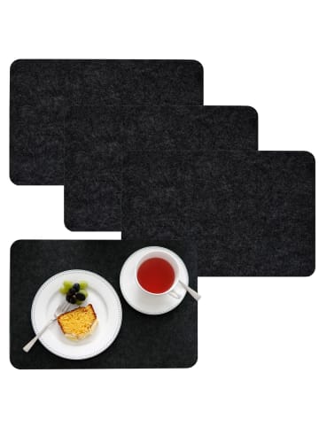 DuneDesign Filzoria Tavisto (4er Set) in anthrazit