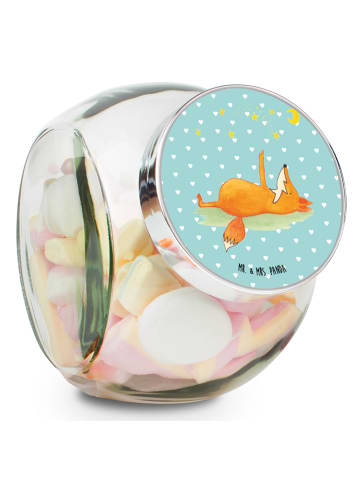 Mr. & Mrs. Panda Kaffeedose Fuchs Sterne ohne Spruch in Türkis Pastell