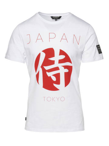 KOROSHI Kurzarm T-Shirt in weiß