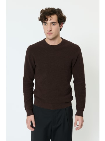Matinique Strickpullover MAlagoon Gerade Passform in Chocolate Brown