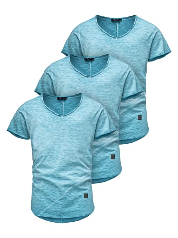 Amaci&Sons T-Shirts 3er-Pack 3. SAN FRANCISCO in (3x Türkis)