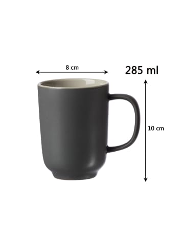 Ritzenhoff & Breker 4er Set Kaffeebecher Jasper in – 285 ml in Grau