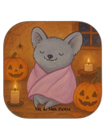 Mr. & Mrs. Panda Glasuntersetzer Fledermaus Chillt Design ohne S... in Weiß