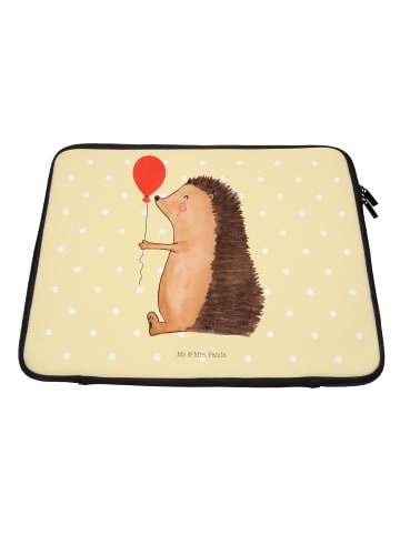 Mr. & Mrs. Panda Hülle Laptop Igel Luftballon ohne Spruch in Gelb Pastell