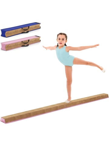 COSTWAY 240cm Schwebebalken Kinder in Rosa
