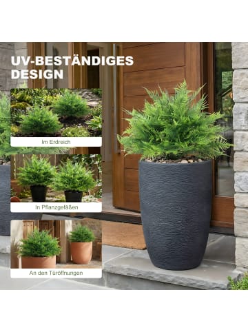 HOMCOM Kunstpflanze-40L x 40B x 60H cm-Grün