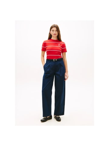 Tommy Hilfiger T-Shirt in fine stp fireworks - bonita pink