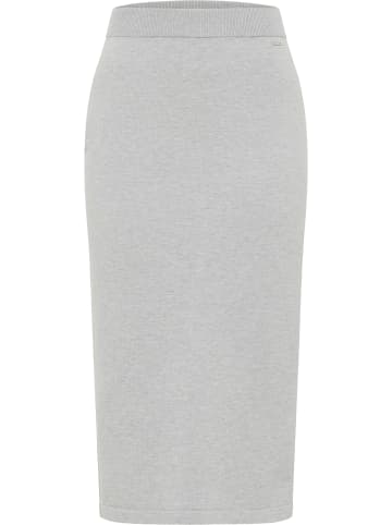 DreiMaster Damen Strickrock in Grau Melange