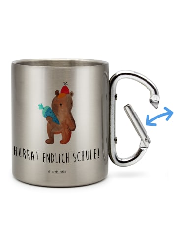 Mr. & Mrs. Panda Thermobecher Bär Schultüte mit Spruch in Silber