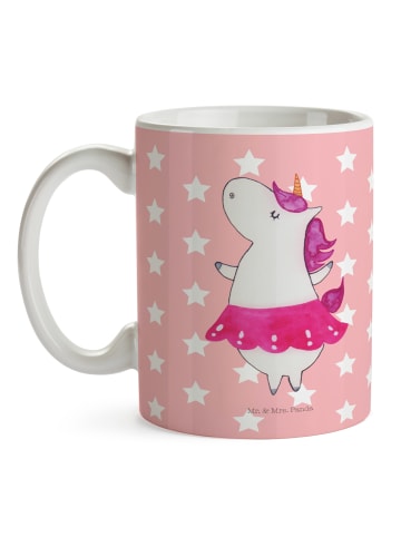 Mr. & Mrs. Panda Tasse Einhorn Ballerina ohne Spruch in Rot Pastell